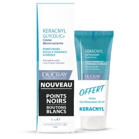 Kit Soin Visage Keracnyl Glycolic Boutons et Point Noirs