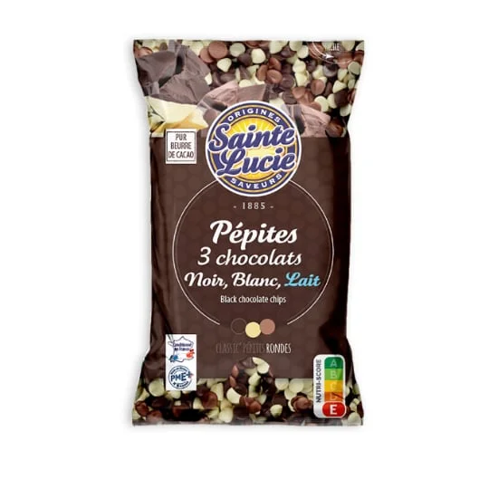 Pepites 3 chocolats noir, blanc, lait