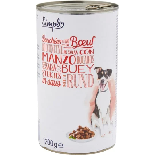 Pâtée pour chien bouchées en sauce bœuf