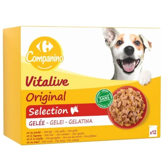 Emincés pour chien en gelée aux viandes