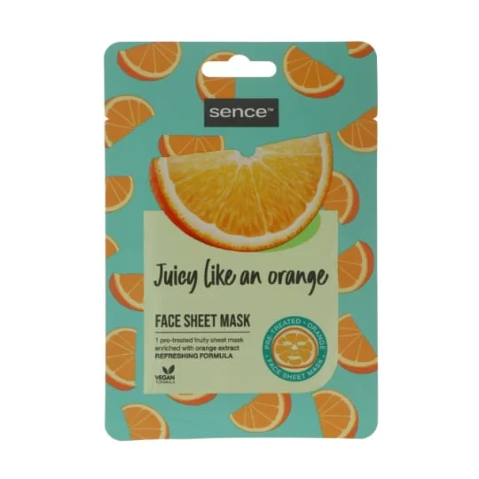 Masque visage tissu orange