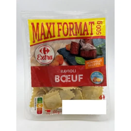 Pâtes fraîches ravioli bœuf