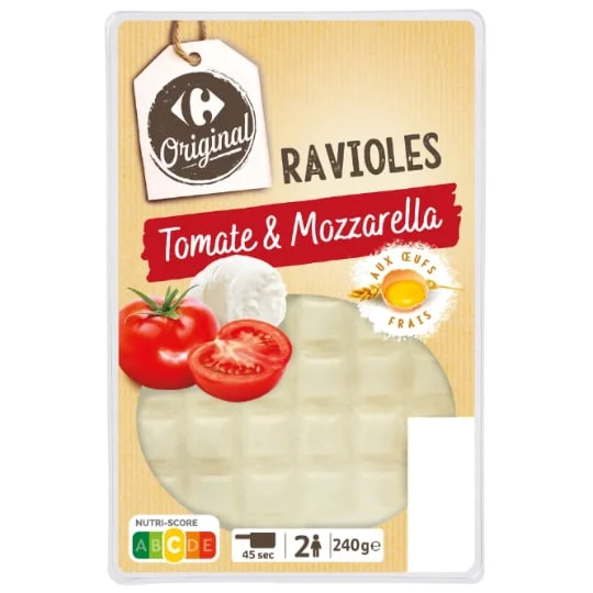 Ravioles tomate mozzarella