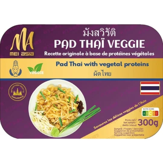 Plat Cuisiné Nouilles Pad Thaï Veggie