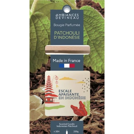 Bougie ovale Patchouli d'Indonésie