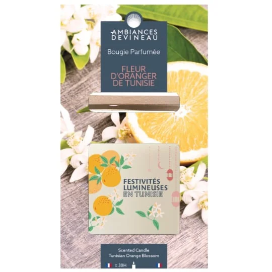 Bougie ovale Fleur d'oranger de Tunisie
