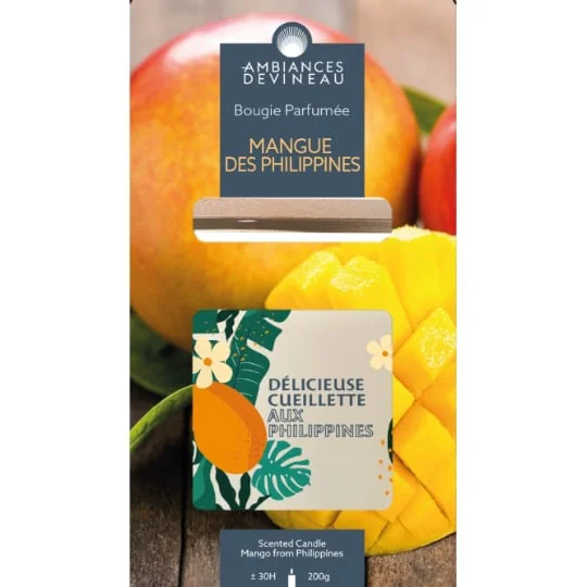 Bougie ovale avec couvercle Mangue des Philippines