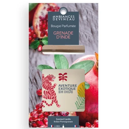 Bougie ovale avec couvercle Grenade d'Inde