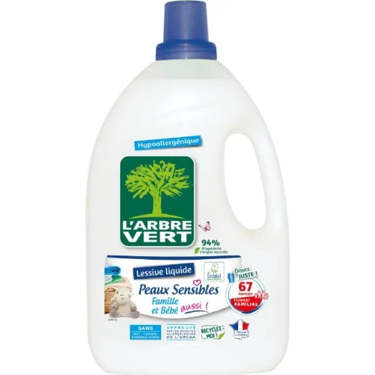 Lessive Liquide Peaux Sensibles Hypoallergénique