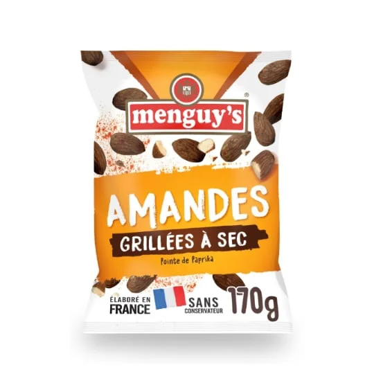 Amandes  grillées à sec pointe de paprika