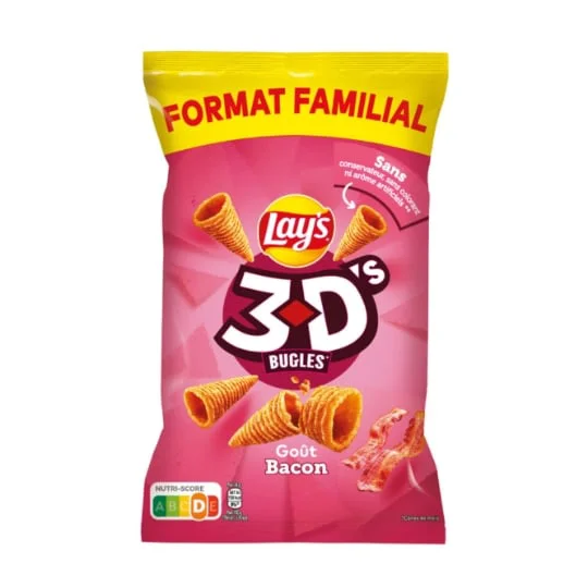 Chips bugles goût bacon format familial