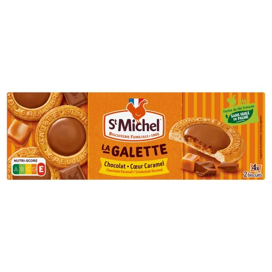 Galettes fourrées au chocolat au lait et caramel
