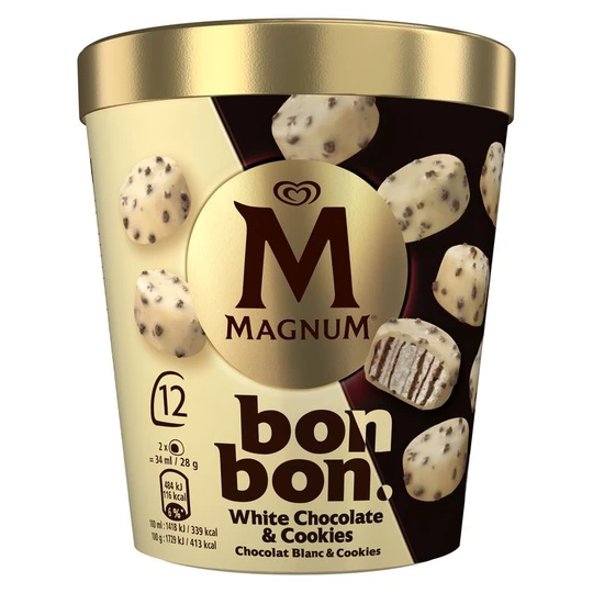 Bonbons glacés chocolat blanc et cookies