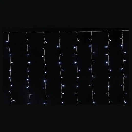 Rideau Lumineux 400 LED Blanc Froid 4x2m 9 Programmes