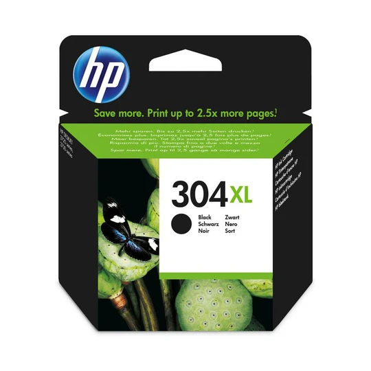 Cartouche d'Encre HP 304XL Noire grande capacité Authentique (N9K08AE)