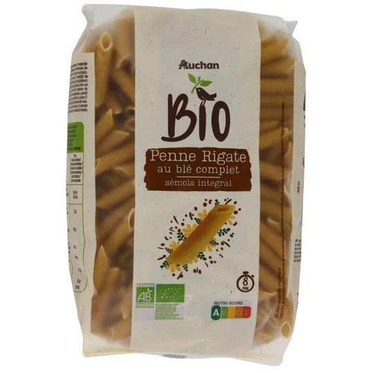 Penne rigate intégrales au blé complet