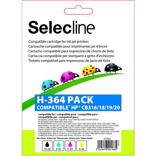 Cartouche 4 Couleurs H-364 PACK