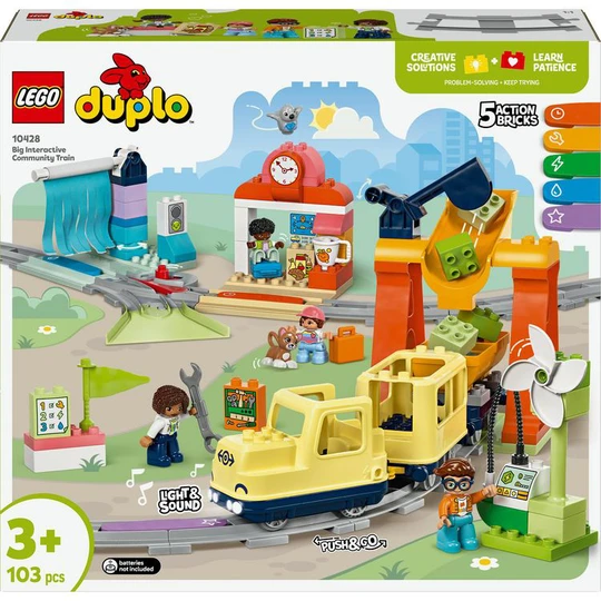Duplo 10428 - Set d'Extension : Le Grand Train Communautaire Interactif