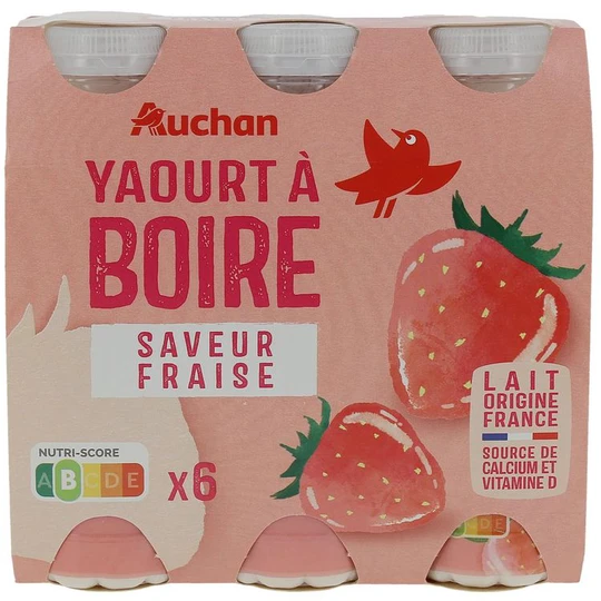 Yaourt à boire saveur fraise