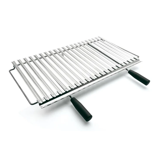 Grille en acier inox avec poignée en bakéMatelase 68x40 cm