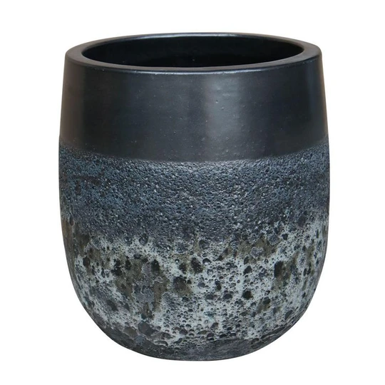 Pot en terre cuite émaillée ø20 x h.21 cm - Bleu