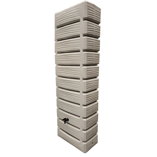 Récupérateur d'eau mural aspect bois Grège - 300L - WOOD