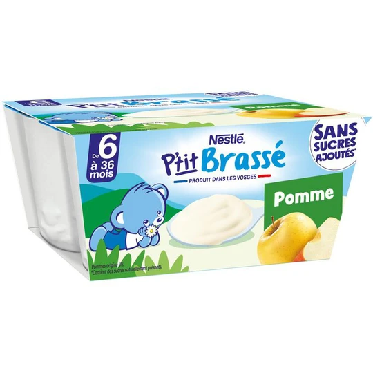 P'tit brassé pomme sans sucres ajoutés dès 6 mois