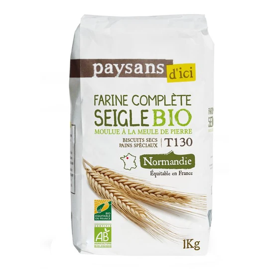 Farine complète seigle bio T130