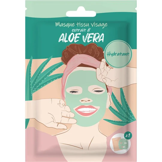 Masque tissu visage hydratant aloe vera