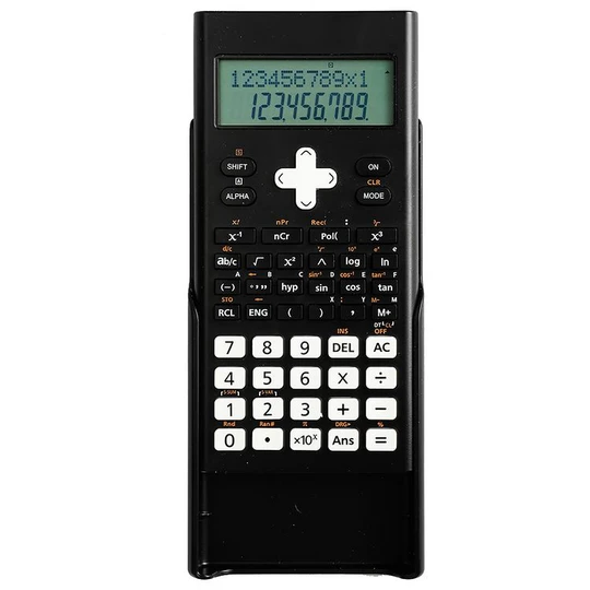 Calculatrice scientifique noire 10+2 chiffres
