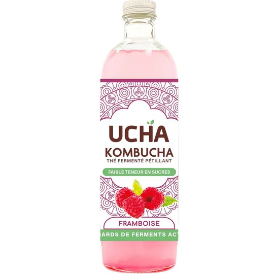 Kombucha Thé fermenté pétillant à la framboise bio