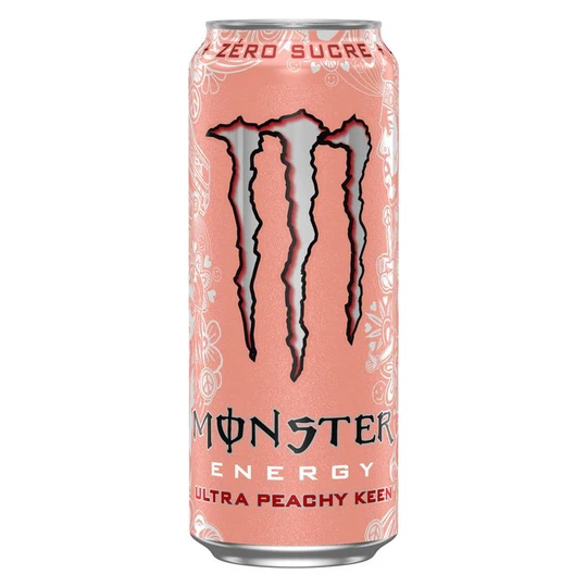 Boisson énergisante gazeuse ultra peachy keen boîte