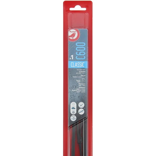 Balai d'essuie-glace C600 60cm pour CITROËN DACIA OPEL PEUGEOT RENAULT