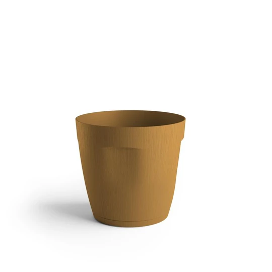 Pot en plastique 100% recyclé D25 cm - Moutarde