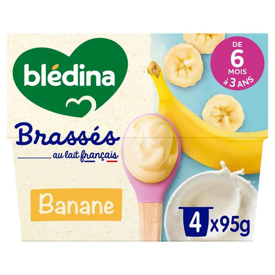 Brassés petit pot saveur banane dès 6 mois