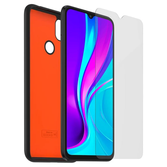Coque + Verre trempé pour Xiaomi Redmi 9C - Noir