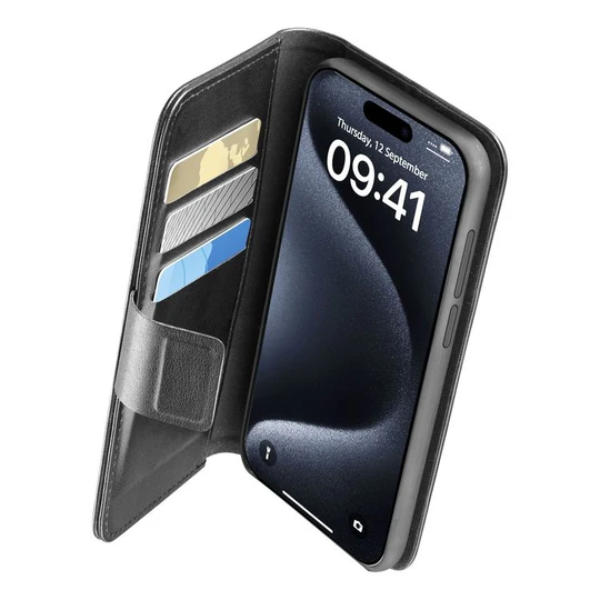 Étui folio pour Apple iPhone 15 Pro - Noir