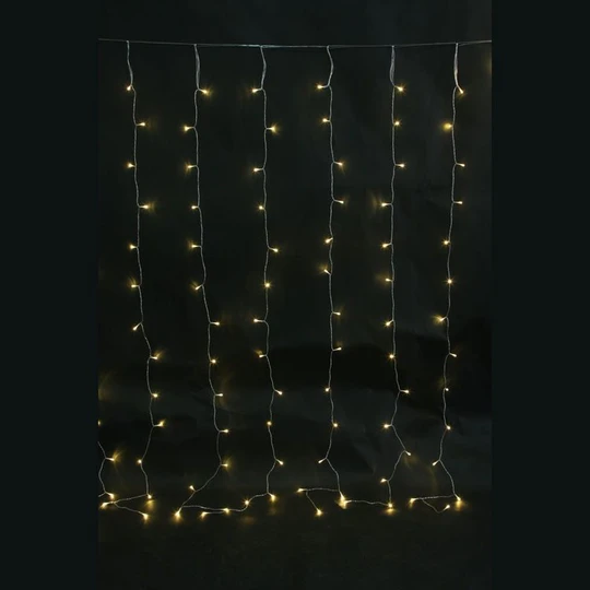 Rideau Lumineux 140 LED Blanc Chaud 2x2 m