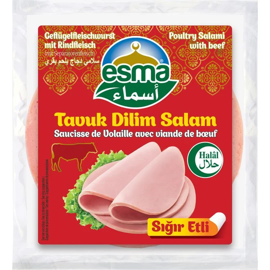Saucisse de volaille avec viande de boeuf halal