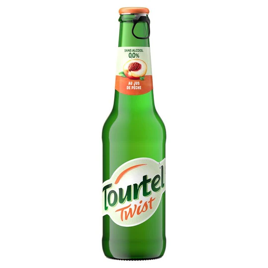 Bière sans alcool 0.0% aromatisée à la pêche