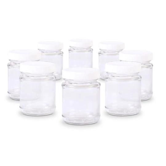 Lot de 8 pots de yaourts - Transparent