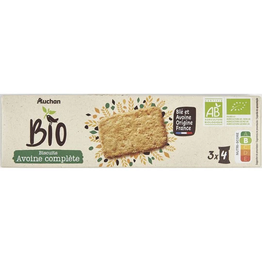 Biscuits à l'avoine complète sachets fraîcheur