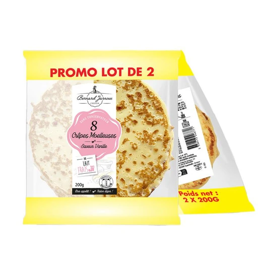 Crêpes moelleuses saveur vanille