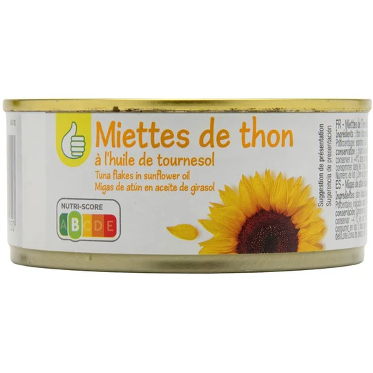 Miettes de thon à l'huile de tournesol