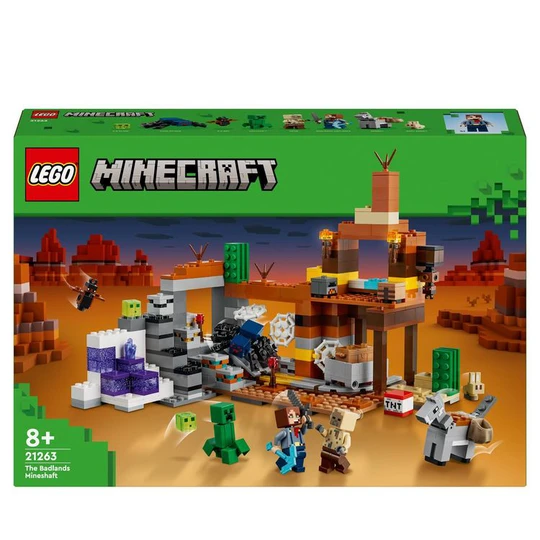 Minecraft 21263 -  La Mine des Badlands - Jouet Enfant 8 Ans Inspiré du Jeu Vidéo - Set d'Exploration de Mines pour Garçons et Filles