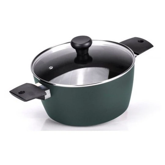 Faitout induction céramique 24 cm avec couvercle en verre
