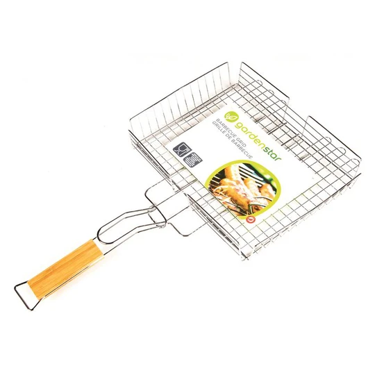 Grille réglable pour barbecue 32x25 cm - Manche en Bambou
