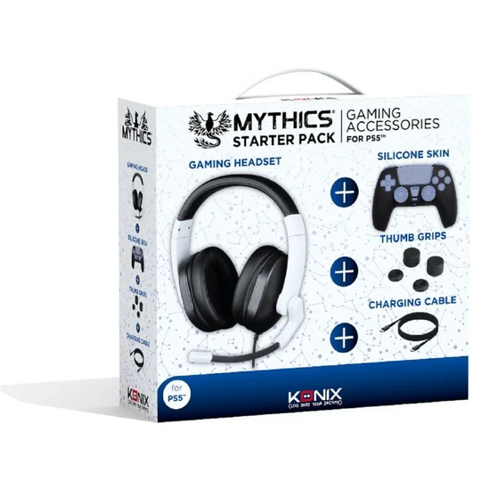 Pack Starter : Casque Filaire + Protection Manette et analogues + Câble USB-C PS5