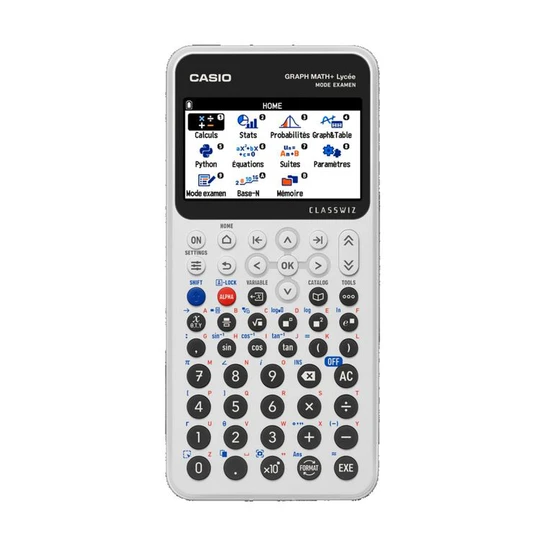 Calculatrice graphique Casio - Lycée - Math+ - Blanc