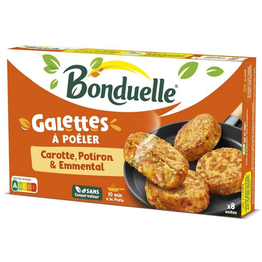 Galettes a poêler carotte potiron emmental